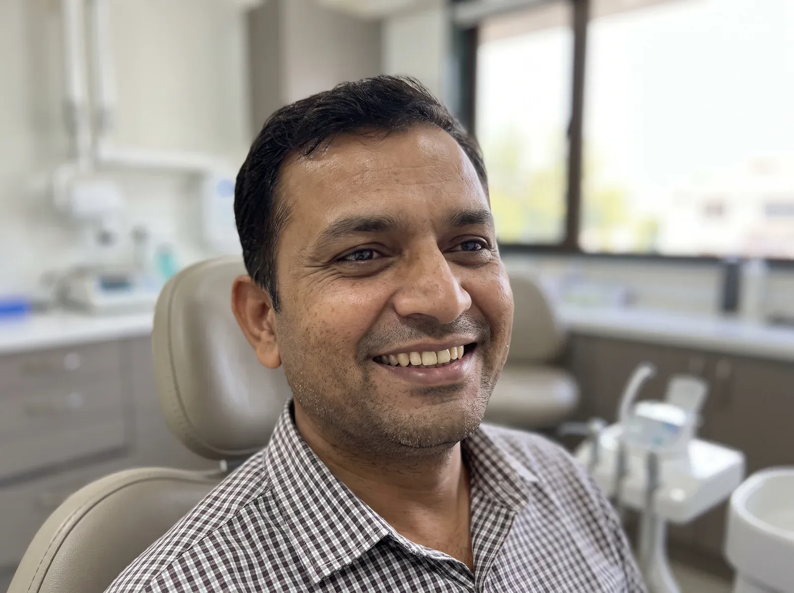 After: re-root canal and core build-up — a healthy, restored natural smile