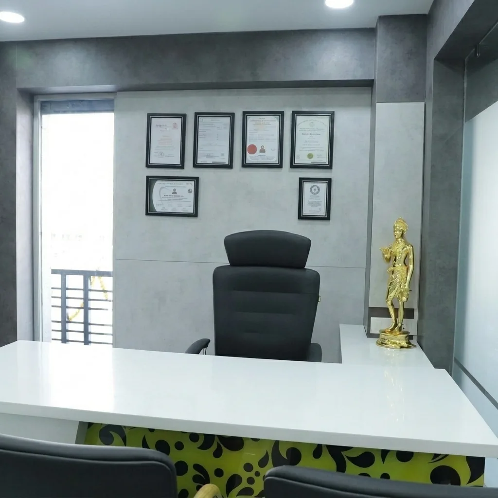 Consultation room at Pramukh Dental, Mehsana, where emergency cases are assessed